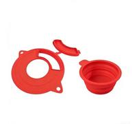 Homeponnew Funda de silicona para cuenco mezclador de 4.5 a 5 cuartos de galón, para protector contra salpicaduras y tapa antipolvo con tazas medidoras, opciones rojo, azul y blanco (rojo)