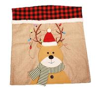 Homeponnew Funda para silla de 2 cm, este material mide 50502 cm, ideal para vacaciones de Navidad. Cuenta con una estética encantadora con cuatro diseños encantadores, estas sillas de Navidad