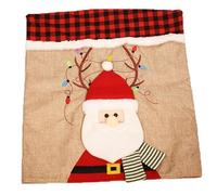 Homeponnew Funda para silla de 2 cm, este material mide 50502 cm, ideal para vacaciones de Navidad. Cuenta con una estética encantadora con cuatro diseños encantadores, estas sillas de Navidad