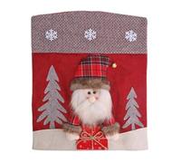 Homeponnew Funda para silla de algodón, tamaño 52466 cm, color festivo para decoración navideña del hogar. Características: transformación festiva. Estas fundas de silla de Navidad mejoran al instante