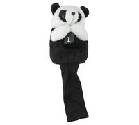 Homeponnew Fundas para cabeza de palo de golf, algodón, diseño de panda animal, 17 x 6 cm, compatible con palos de hombre y mujer, color blanco y negro