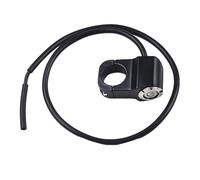 Homeponnew Interruptor de encendido/apagado para manillar de motocicleta de 22 mm con luz indicadora LED roja para faros delanteros, funciones de peligro y niebla, botón pulsador de aleación de