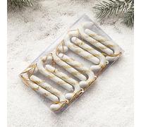 Homeponnew Juego de 10 adornos. Este color blanco mide 5 cm, lo que hace que sea festivo y duradero, ideal para la decoración del hogar de Navidad. Cuenta con un diseño clásico y simple. Estos adornos