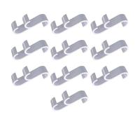 Homeponnew Juego de 10 ganchos eléctricos para secar toallas de radiador, para estantes colgantes de plástico duradero para baño o lavandería, diseño fácil de instalar en blanco y negro para ropa y