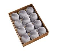 Homeponnew Juego de 12 adornos de terciopelo para árbol de Navidad, bolas decorativas de lujo de 8 cm para vacaciones y decoración festiva del hogar, varios colores