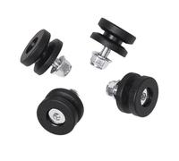 Homeponnew Juego de 4 almohadillas de bujes para casco de motocicleta (4 unidades, tipo T, 2,7 mm, plástico + acero, negro) para ajuste universal