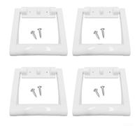 Homeponnew Juego de 4 manijas de plástico blanco de repuesto para Igloo de 25 a 72 cuartos de galón, incluye bisagras y tornillos