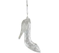 Homeponnew Juego de adornos colgantes acrílicos de Navidad con acabado transparente, incluye figuras de estrellas, ángeles, lazos, bailando, plateados