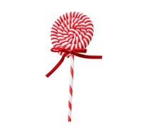 Homeponnew Juego de decoración para árbol de Navidad con adornos de tela y formas festivas, incluyendo bastón de vacaciones o piruleta, color rojo, 31 x 11 cm o 25 x 8 cm, para decoración del hogar de