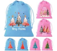 Homeponnew Juego de siete paños festivos de 1318 cm y 1012 cm. Duradero, ideal para Navidad. Características de diseño festivo. Cuenta con patrones clásicos de Navidad y saludos navideños