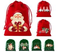 Homeponnew Juego de siete paños festivos de 1318 cm y 1012 cm. Duradero, ideal para Navidad. Características de diseño festivo. Cuenta con patrones clásicos de Navidad y saludos navideños