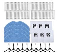 Homeponnew Kit de piezas de repuesto para aspiradora robot Tefal para X-Plorer Serie 75 S+ RG8597W, incluye 6 cepillos laterales, 2 filtros, 3 paños de fregona, 4 bolsas de polvo, juego de microfibra