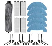 Homeponnew Kit de piezas de robot para aspiradora DomoOVA DRV80 Animal - Incluye cepillo principal, 8 cepillos laterales, 4 filtros y 5 paños de fregona