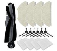 Homeponnew Kit de repuesto de cepillo lateral principal, filtro y paño de fregona para aspiradora robot AIRROBO T20+ y FIXR T20, 1 cepillo principal, 6 filtros, 4 paños de fregona, 4 cepillos