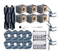Homeponnew Kit de repuesto para aspiradora Eufy X10 Pro y OMNI con cepillo principal, cepillos laterales, paños de trapeador y bolsas de polvo, paquete de 2 + 6 + 8
