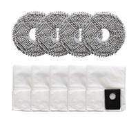 Homeponnew Kit de repuesto para robot aspirador Eureka J15 para EVO para Ultra Vaciado Automático, 4 almohadillas de fregona y 5 bolsas de polvo, compatible con Midea V16