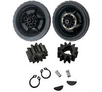 Homeponnew Kit de ruedas de engranaje y cortacésped de 8 pulgadas para Honda HRN216 Series 44710VR8N00ZA 42710VR8N00ZA modelo de repuesto con resortes de compresión y clips (ruedas traseras +
