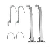 Homeponnew Kit de soporte de montaje de panel solar para balcón, marco ajustable de acero inoxidable 304 para paneles pequeños y medianos, instalación sin herramientas