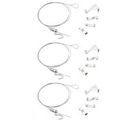 Homeponnew Kit de suspensión de riel de espejo ajustable de acero inoxidable, capacidad de peso de 66 libras, cable de metal 304 para fotos, lámparas, tableros de clavijas, exposiciones de arte, uso