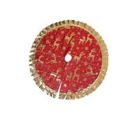 Homeponnew La decoración navideña blanca mide 110 cm en tela festiva, ideal para las vacaciones de Navidad. Cuenta con un diseño encantador. La falda del árbol de Navidad cuenta con una adorable