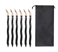 Homeponnew Ligeras y duraderas. Hechas de aleación de aluminio, estas estacas para tienda de campaña son ligeras pero más fuertes que el acero. Con un peso de solo 37 g, pueden penetrar fácilmente y