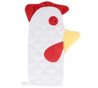 Homeponnew Manopla de horno de gallo resistente al calor para cocinar, rojo, blanco y amarillo, 31 cm, bonito diseño divertido para uso en cocina, 1 unidad