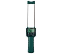 Homeponnew Medidor de humedad portátil para granos y heno, probador digital de humedad de alimentos con retroiluminación LCD y aviso de voz, rango del 10-40%, precisión de ± 0,5%, sonda ABS y acero al