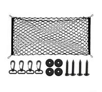 Homeponnew Organizador de red elástica para maletero de coche con malla de nailon para un almacenamiento seguro, se adapta a la mayoría de vehículos, fácil instalación, 110 x 60 cm, color negro