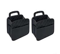 Homeponnew Organizador de respaldo de asiento de automóvil, almacenamiento de reposacabezas de piel sintética con múltiples bolsillos, soporte plegable para bolsa de basura para SUV, camión, viajes (2