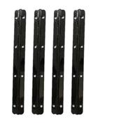 Homeponnew Paquete de 4 correas de bisagra de hierro de 15 cm con 32 tornillos para gabinete, caja de herramientas y proyectos de madera, acabado negro