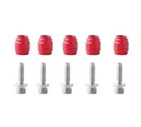 Homeponnew Paquete de 5 para SRAM Brake Olive & Barb Kit - Paquete de 5 accesorios de compresión para manguera de freno - Incluye llave Torx T8 - Construcción de acero de alta presión (rojo) (2
