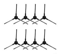 Homeponnew Paquete de 8 cepillos laterales de repuesto para MOVA S800 E20 Pro Plus y para aspiradoras robóticas Trouver E20, material de nailon plástico resistente, limpieza eficaz de esquinas y