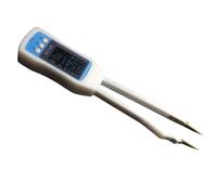 Homeponnew Pinzas de puente LCR para componentes SMD, opciones de frecuencia de 100 Hz/1 KHz/10 kHz, medidor LCR portátil con construcción de plástico y metal, blanco y azul