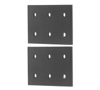 Homeponnew Placa de conexión plana de acero inoxidable con 6 agujeros de 80 x 40 mm para marco de muebles, accesorios de fijación, 2 unidades