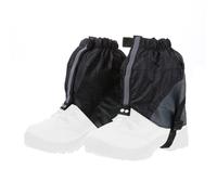 Homeponnew Polainas de senderismo de nailon resistentes al agua con tiras reflectantes para protección de tobillos y pantalones, fundas para pies a prueba de arena, barro y clima húmedo (negro)