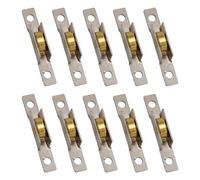 Homeponnew Polea de ventana de acero inoxidable para rodillo de rueda de puerta corredera, funcionamiento suave con reducción de ruido, compatible con ventanas de vidrio y aluminio, paquete de 10