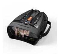 Homeponnew Prismáticos digitales de visión nocturna 4K con pantalla IPS HD de 4 pulgadas, zoom 32x y enfoque manual, ajuste de brillo LED de 7 niveles, batería recargable de 5000 mAh para observación