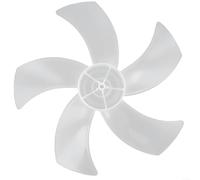 Homeponnew Repuesto de conjunto de hoja de ventilador de soporte de 16 pulgadas, aspas de ventilador de plástico de 5 hojas con cubierta de tuerca de montaje, compatible con ventiladores eléctricos de