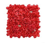 Homeponnew Rosas artificiales de 30 x 30 cm con diseño floral realista para bodas y ceremonias, fibra de seda para una fácil personalización de bricolaje (rojo)