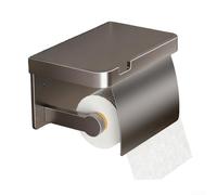 Homeponnew Soporte de papel higiénico montado en la pared con estante para almacenamiento de baño, instalación sin taladro (A-1)