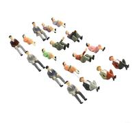 Homeponnew Surtido de figuras sentadas con un total de cincuenta piezas diseñadas en una relación de escala de uno treinta y dos para un realismo mejorado