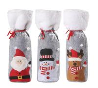 Homeponnew Tela roja festiva ideal para las vacaciones de Navidad. Cuenta con un diseño festivo. Estas bolsas de vino de Navidad cuentan con diseños encantadores y un toque festivo para tus reuniones