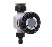 Homeponnew Temporizador de agua digital para jardín, controlador automático de riego con válvula solenoide, 12 opciones de programación, 2-60 minutos de tiempo de ejecución, indicador de batería baja
