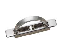 Homeponnew Tirador de gabinete invisible giratorio de aleación de zinc estilo japonés para muebles Tatami, distancia entre agujeros de 84 mm, tirador de cajón, negro o plateado cepillado