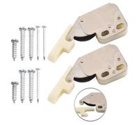 Homeponnew Touch Latch - Cierre automático de resorte para puertas de armarios y armarios, construcción de metal con rodillo de nailon, paquete de 2