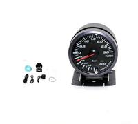 Homeponnew Turbo Boost Monitor 6.3 cm 60mm LED Manómetro 0 a 3 BAR 12V Operación Compacto Dual Color Blanco Naranja Pantalla para Motor de Coche Monitoreo de Rendimiento Real