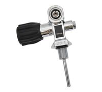 Homeponnew Válvula de tanque de buceo para adaptadores DIN y yugo, válvula reductora de cilindro de latón de 250 bar con puerto de alivio de presión de seguridad, rosca de 18 x 1,5 mm