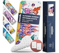 homerella® Alfombra de baño Antideslizante y Delicada con la Piel, 100x40cm, Incl. Ganchos | Esterilla de Tina sin BPA | Estera Resistente al Moho y Lavable a máquina | Alfombrilla de baño