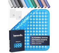 homerella® Alfombra Ducha Antideslizante 53 x 53 cm, Incluye Ganchos de Suspensión, sin BPA, Alfombrilla Ducha Antideslizante Ducha, Resistente al Moho, Alfombra bañera Antideslizante