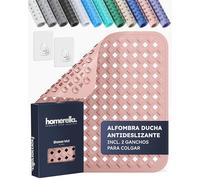 Homerella Alfombrilla Ducha Antideslizante 53x53 cm - Base Rosa